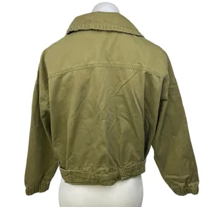 Zara Olive Green Zip Up Collared Long Sleeve Military Outdoor Jacket Coat Sz XS thumbnail 2