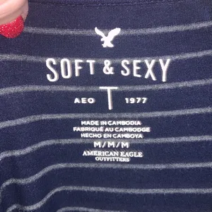 American Eagle soft & sexy blue striped long sleeve top thumbnail 6