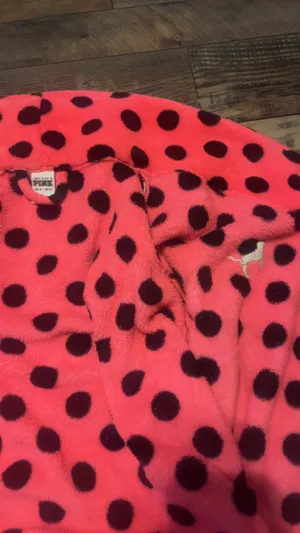 PINK Polka Dot Robe Victoria's Secret Plush thumbnail 3