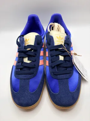 Adidas Samba OG W Women’s 6.5 Blue Pink Gum Sole Suede Satin Sneakers JS1317 thumbnail 4