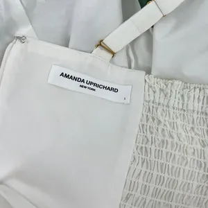 Amanda Uprichard Napoli Lemon Print Cotton Mini Dress White Size‎ S thumbnail 13