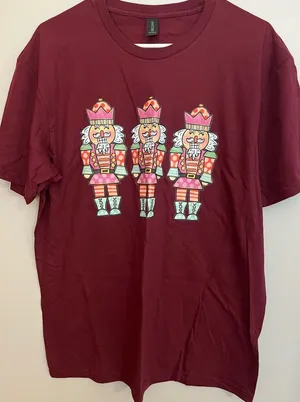 Nutcracker Heat Transfer on Gildan T-Shirt NWOT‎ Size L thumbnail 1