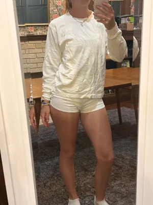 White Uniqlo Long Sleeve Shirt thumbnail 2