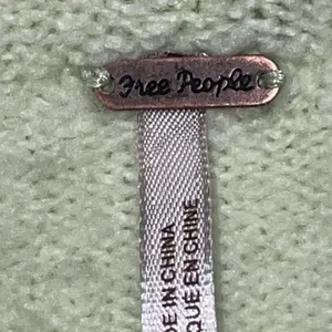 Free People Oversized Open Knit Cardigan Sweater Mint Green Size M/L OB1039497 thumbnail 9