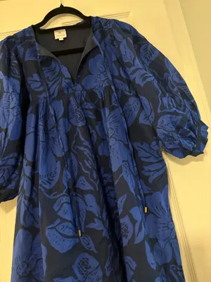 J. Marie Blue Floral Mini Dress thumbnail 5