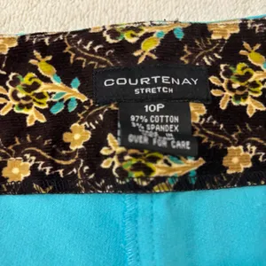 Teal Soft Sea Green Courtenay Corduroys Jeans SZ 10 P Waist 29.5/31 Cotton Soandex thumbnail 8