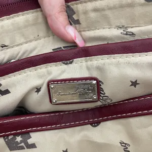 Y2K Red Burgundy Faux Tooled Leather Western Studded Shoulder Bag thumbnail 18