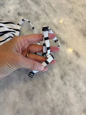 Lioness Lucy Black and White Striped Bandeau Bikini Top thumbnail 6