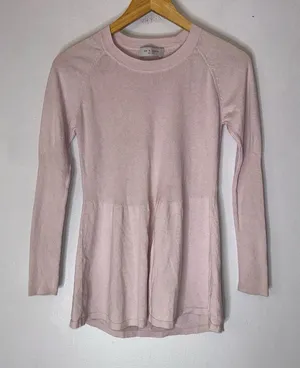 Lola & Sophie‎ Small Light Pink Silk Cashmere Blend Sweater CP thumbnail 1