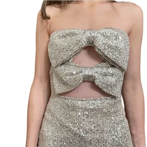 Windsor Sequin Bows Cutout Bodycon Mini Dress thumbnail 8