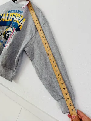 ModernLux Golden State California Bear Graphic Sweatshirt Gray XXS NWT thumbnail 6