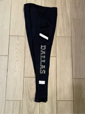 High-Waist Navy Leggings with Side Pocket and 'DALLAS' Detail thumbnail 6