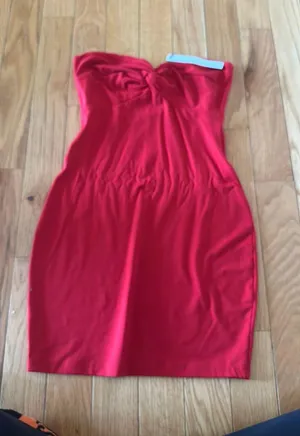 Revolve Strapless Red Dress thumbnail 3