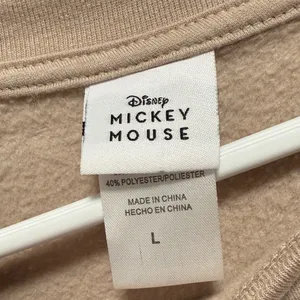 EUC Disney Mickey & Minnie Mouse Tan Sweatshirt thumbnail 2