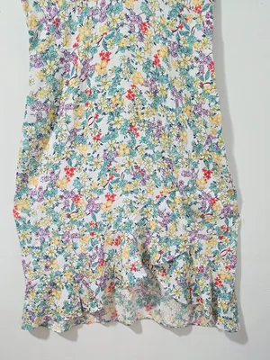 beachsissi Floral Mini Dress - White/Multicolor floral - Size XL thumbnail 4