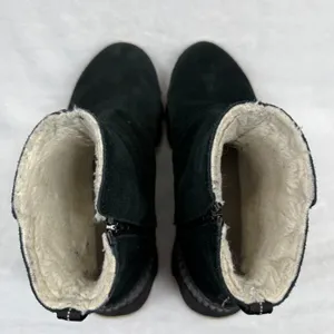 Sorel Kinetic‎ Short Black Suede Faux Fur Lined Ankle Boots NL3128-010 Womens 8 thumbnail 6