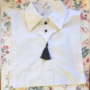 Etsy NWTS New White Clothes tassel removable collar shirt. thumbnail 1