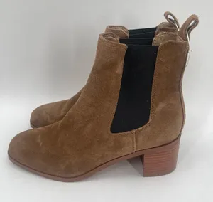 STEVE MADDEN Rhiannon Boots Size 9 Suede Leather Heeled Pull On Ankle Booties thumbnail 7