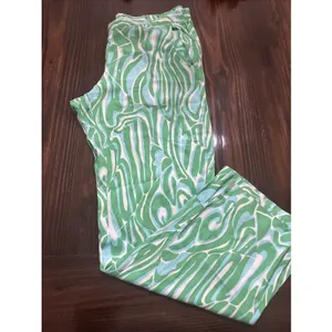 Lilly Pulitzer Cambridge Pullon Palazzo Pants Finders Keepers Blue Green Xl thumbnail 2