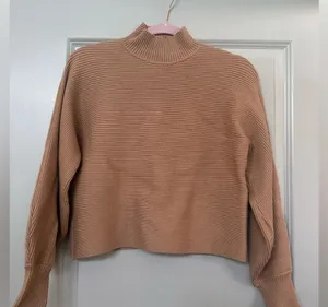 Zara Ottoman Ribbed Tan Sweater thumbnail 6