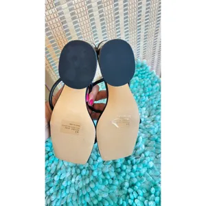 Lemonade golden chunky heel trendy strappy slides slip in shoes sz 6.5 thumbnail 5