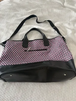 HADAKI by Kalencom Weekender Duffel Bag Pink Black Geometric Travel Shoulder thumbnail 9