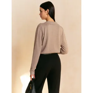 Commense Collared Pullover Oatmeal Workwear Casual Sweater Stretch NWT XS thumbnail 3
