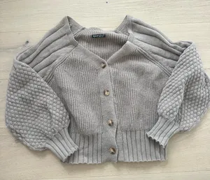 CROPPED SWEATER Gray Size L thumbnail 1