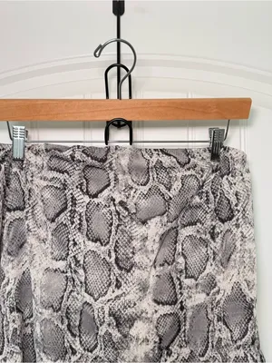 Superdown Women’s Small Gray Snake Print Draped Jumpsuit Romper Asymmetrical Y2K thumbnail 5
