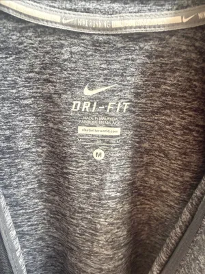 Nike Gray Dri-FIT Heathered Running Top thumbnail 3