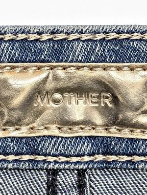 MOTHER The Looker Ankle Fray Skinny Jeans Blue Waist 24 thumbnail 3