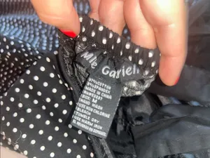Black Polka Dot Y2K Sleeveless Dress Halter Midi Dress NWOT thumbnail 3