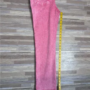 Juicy Couture Pink Acid Washed Straight Leg Jeans NWT Women’s Size 25” thumbnail 9