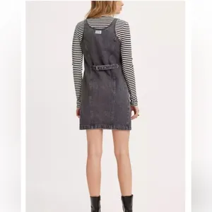 Levi’s black denim button front tank dress black/gray thumbnail 5