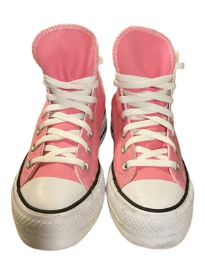 Converse Chuck Taylor All Star Lift Platform High Top Pink Canvas Sneakers Size W 7.5 / M 5.5 thumbnail 2