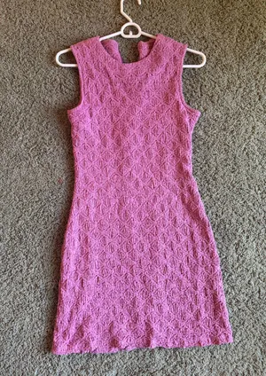 Anthro mini pink dress Size XS thumbnail 1