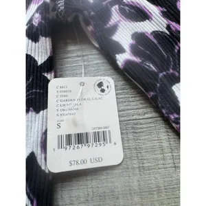 Free People Movement Rally Printed Layer Size Small Garden Floral Lilac thumbnail 9
