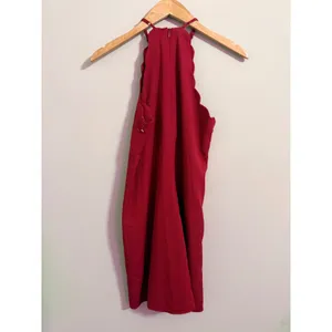 Lulus Red Scalloped Neck Halter Mini Dress Women's Size S‎ Cocktail Party thumbnail 4
