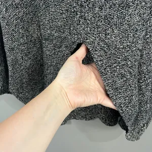 Free People Sweater Womens S Black Good Linen Blend Marled Open Back Dolman thumbnail 4