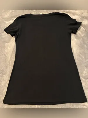 Women’s Ideal T by NEXT LEVEL Black Tee with Pink Camo Ribbon "His Doe" Size M thumbnail 5