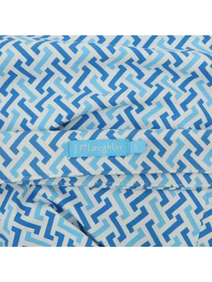 J. McLaughlin Blue White Printed Catalina Cloth Collared Halter Top S thumbnail 5