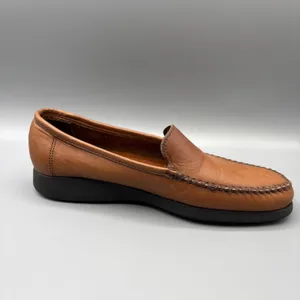 Vintage Dexter USA Shoes Womens Size 8 Brown Leather Moccasins Loafers Country thumbnail 5