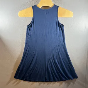 1249 | Quince‎ Tencel Lyocell Stretch Sleeveless Summer Dress Navy Blue Womens M thumbnail 2