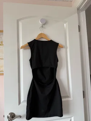 Edikted Open Back Mini Dress Black thumbnail 3