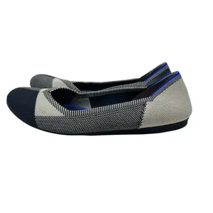 Rothy's The Flat Captoe Black White Plaid Check‎ Retired Ballerina Size 7 thumbnail 11