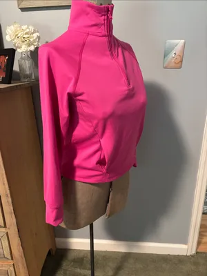 Yogalicious Hot Pink Lux Chaser Half-Zip Pullover Sweatshirt thumbnail 2