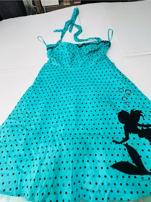 Disney torrid Teal Polka Dot Dress with Black Accents thumbnail 15