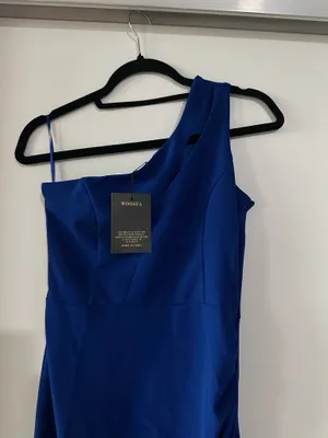 One Shoulder Dress Blue thumbnail 3