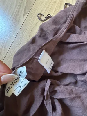 REVOLVE Adela Georgette Silk Top in Brown thumbnail 4