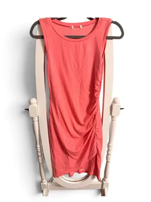 Leith Pink Ruched Tulip Midi Dress Size Small thumbnail 2